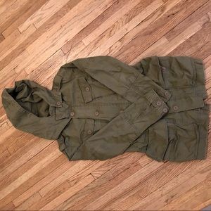 Jcrew Khaki waist adjustable cotton jacket